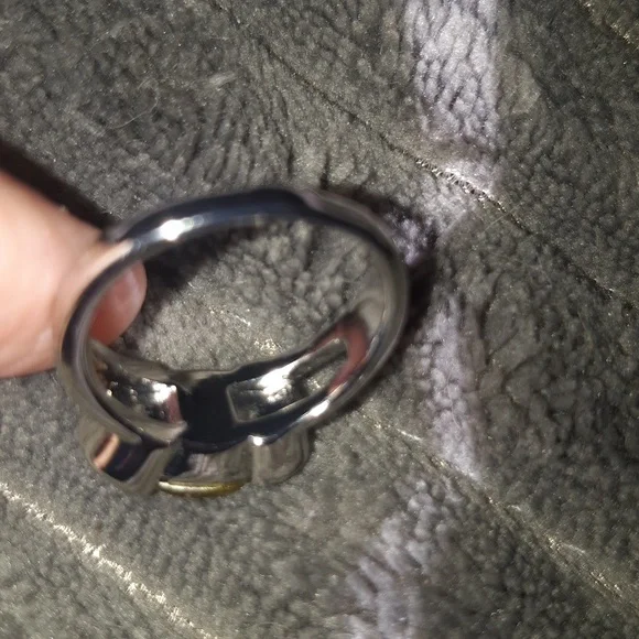 (8)💥Oval Canary Yellow💛 Centre Rhinestone Ring💥 - Picture 5 of 6